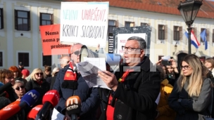 Protest novinara u Zagrebu